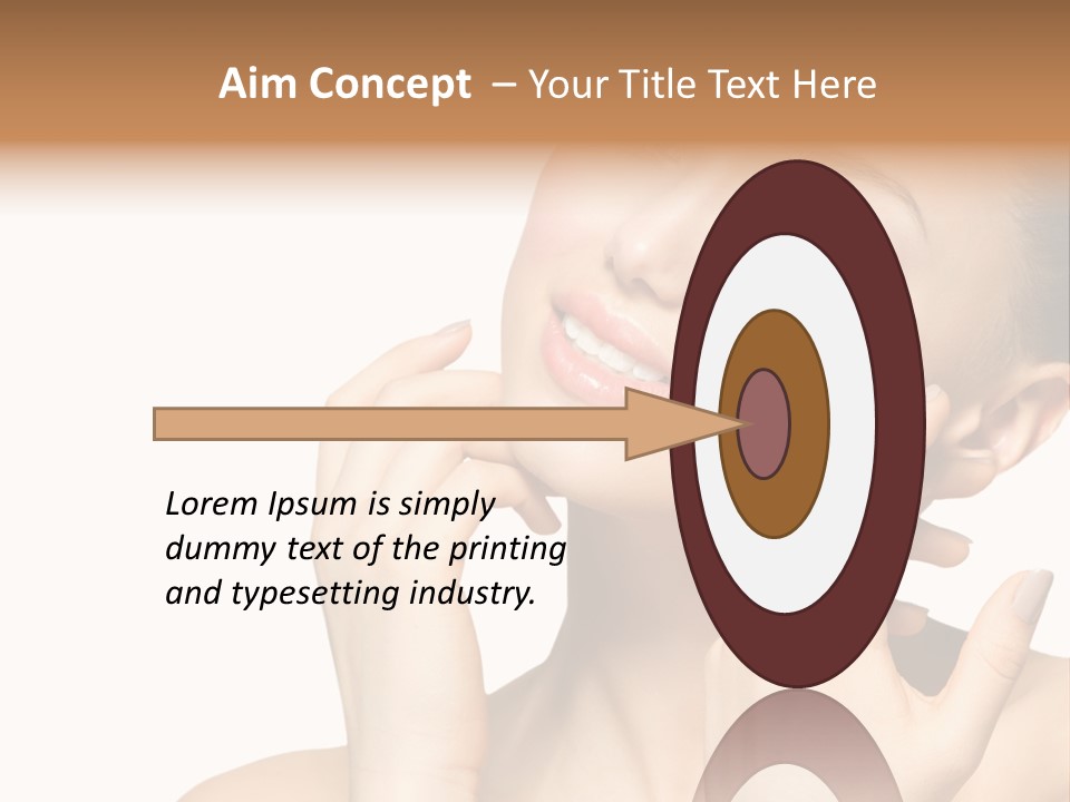 Female Cute White Background PowerPoint Template