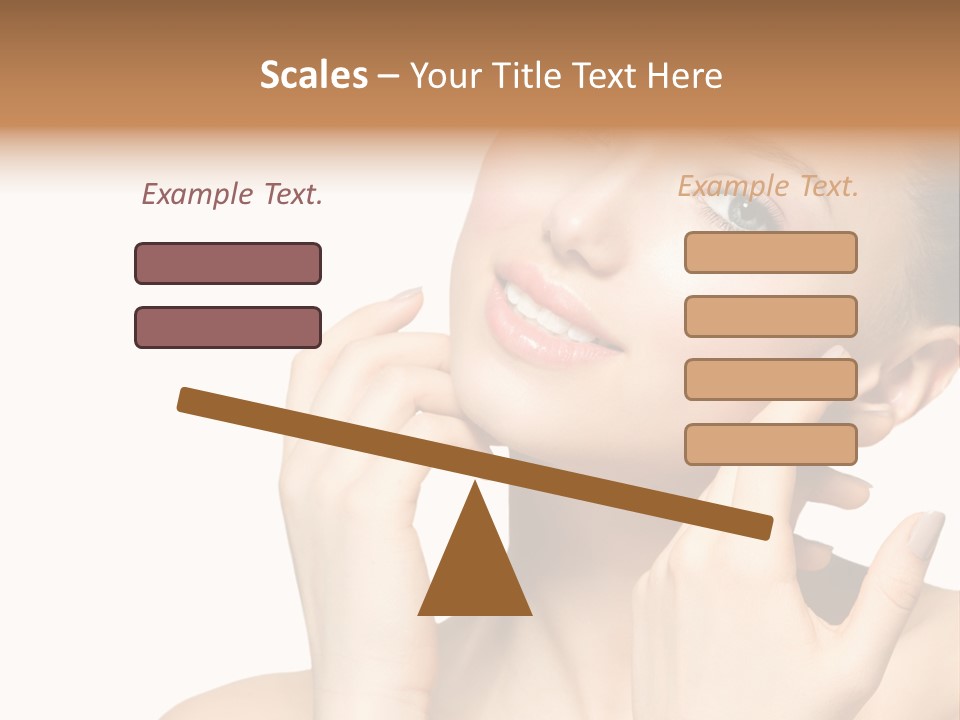 Female Cute White Background PowerPoint Template