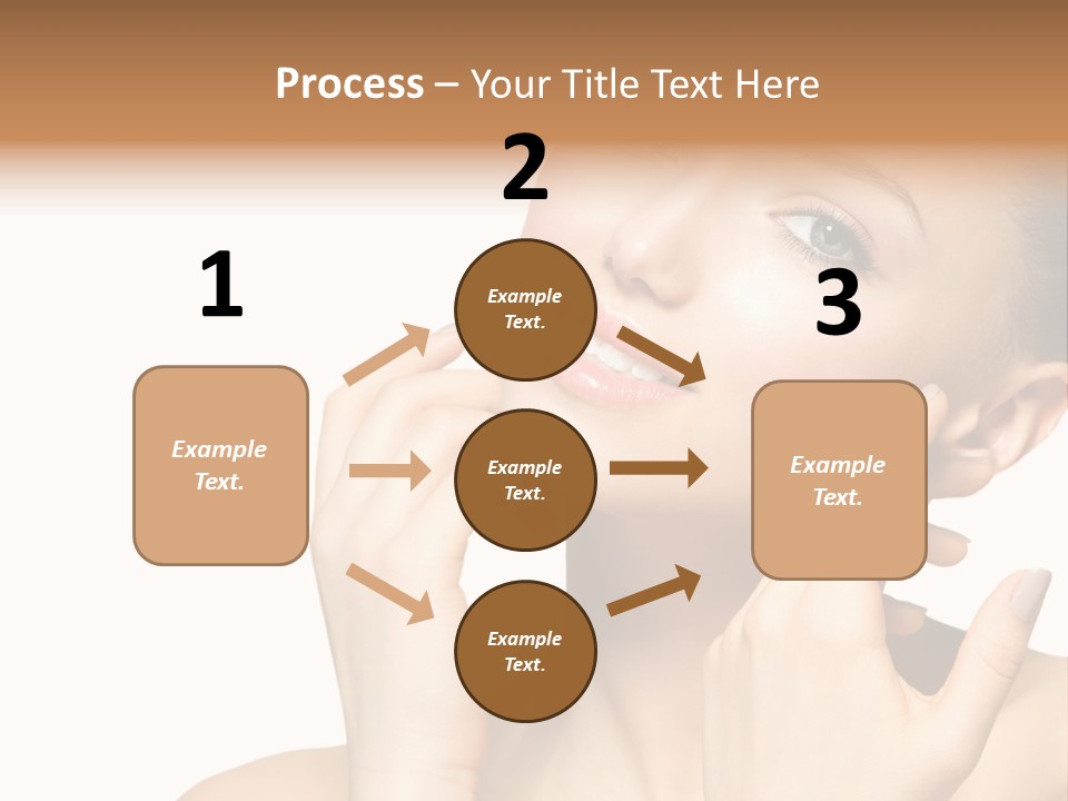 Female Cute White Background PowerPoint Template