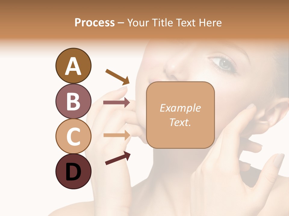 Female Cute White Background PowerPoint Template