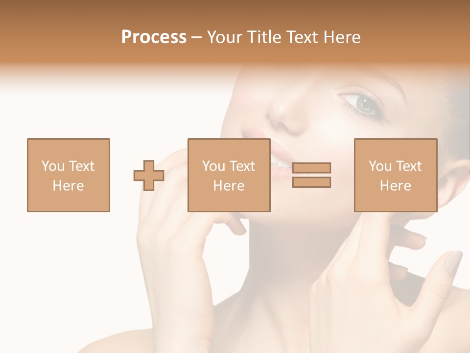 Female Cute White Background PowerPoint Template