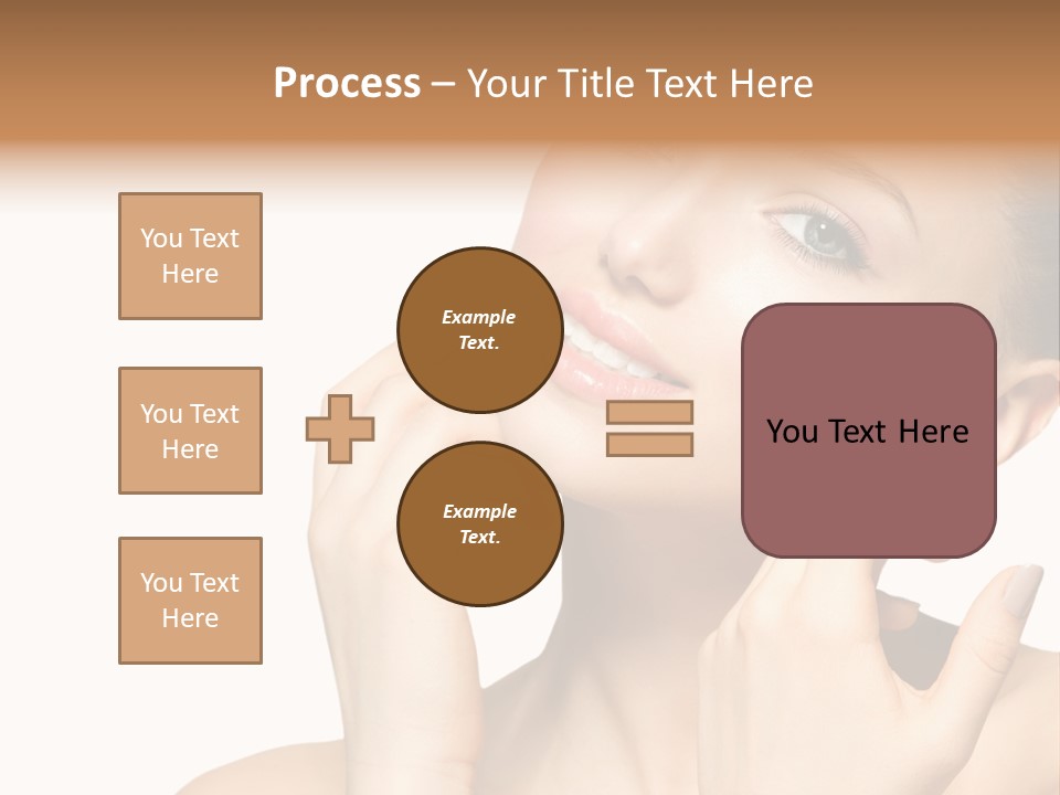 Female Cute White Background PowerPoint Template