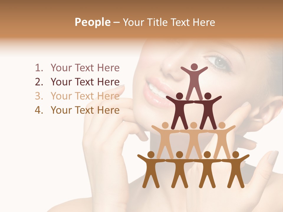 Female Cute White Background PowerPoint Template