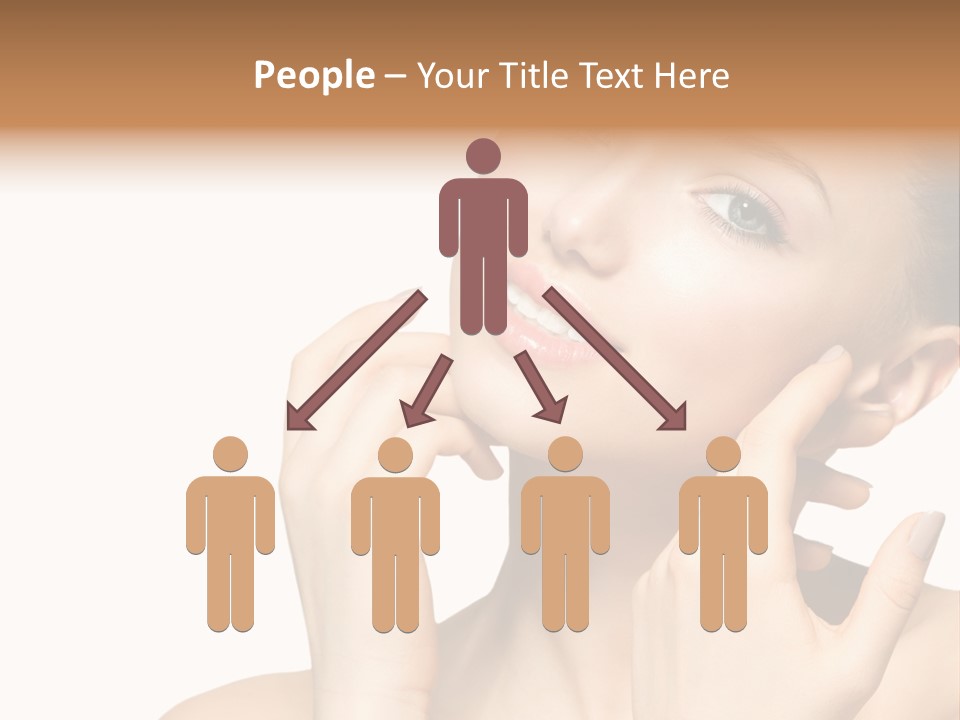 Female Cute White Background PowerPoint Template