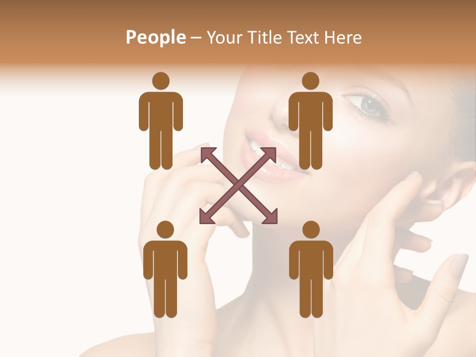 Female Cute White Background PowerPoint Template