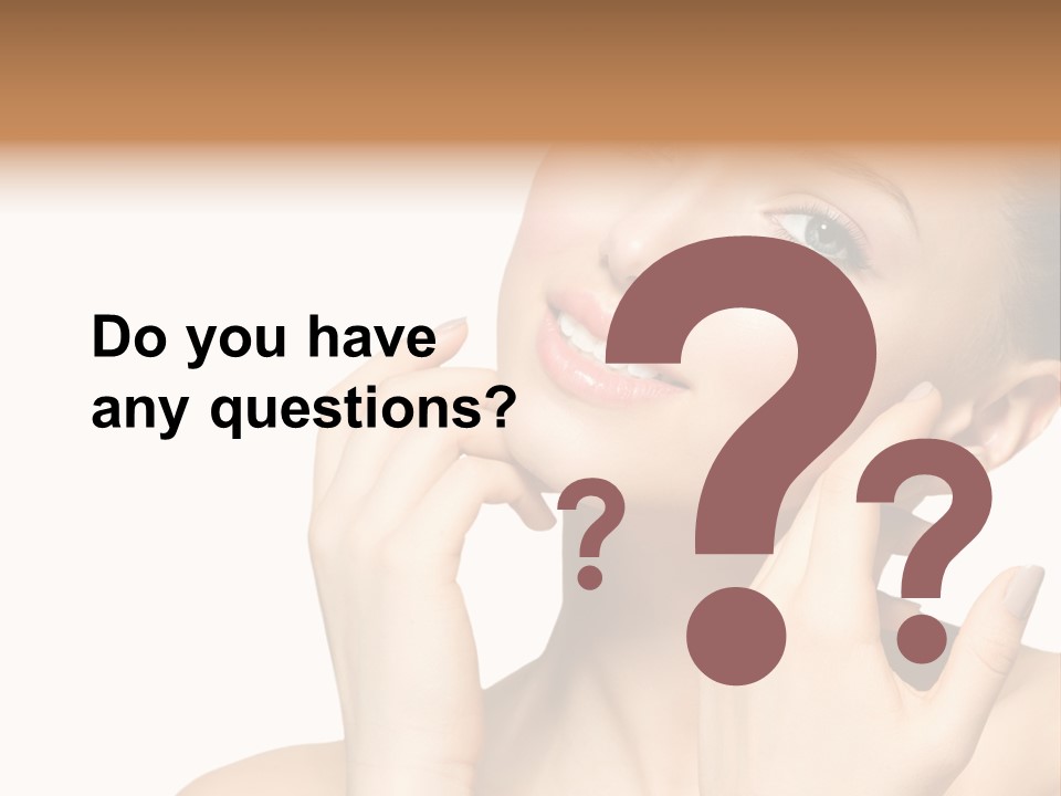 Female Cute White Background PowerPoint Template