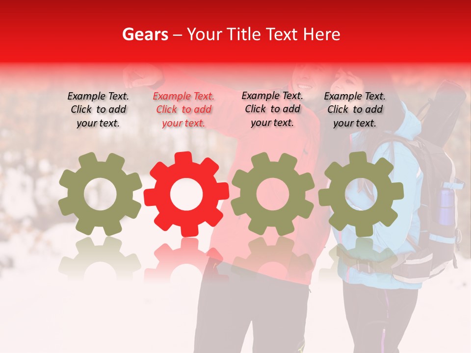 Winner Snowy Hike PowerPoint Template