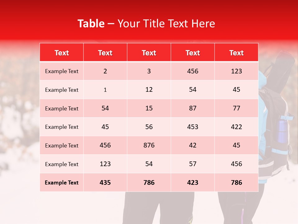 Winner Snowy Hike PowerPoint Template