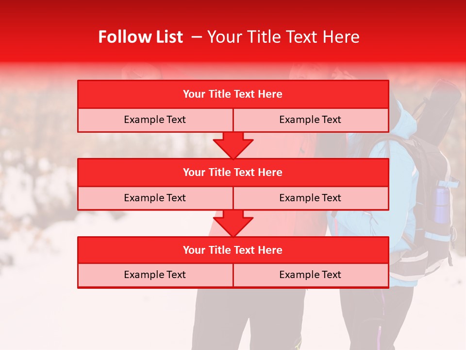 Winner Snowy Hike PowerPoint Template