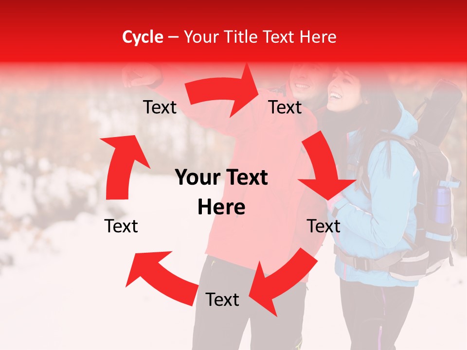 Winner Snowy Hike PowerPoint Template