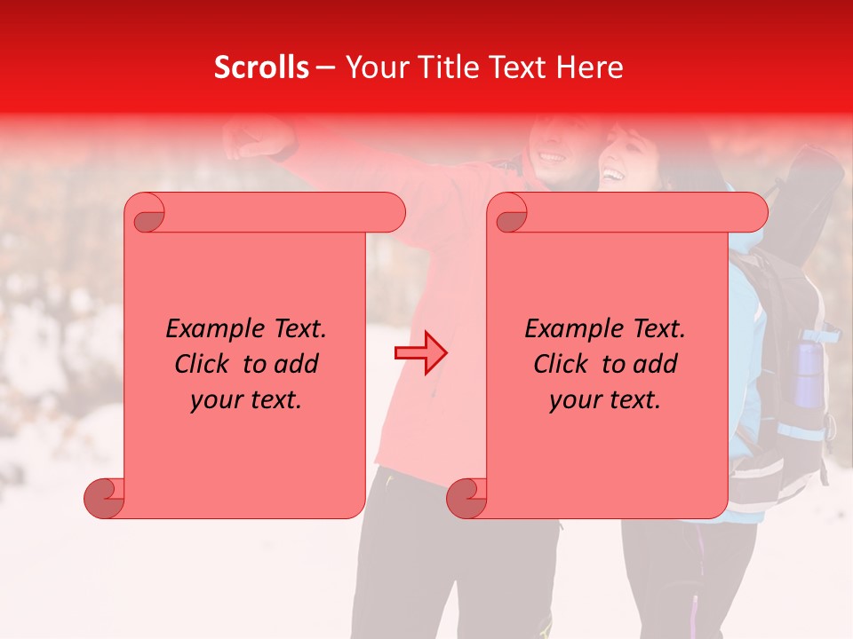 Winner Snowy Hike PowerPoint Template