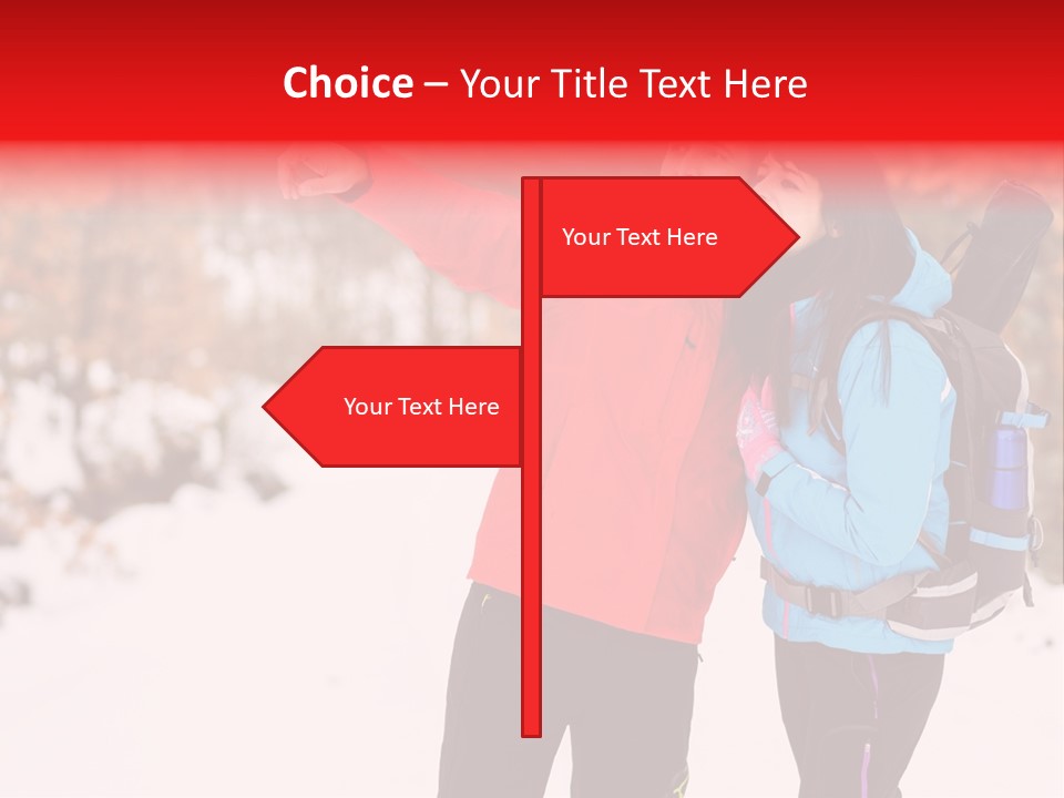 Winner Snowy Hike PowerPoint Template