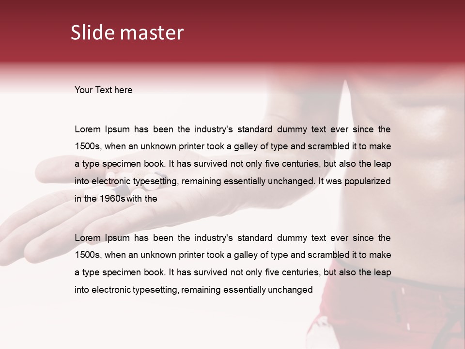 Muscular Man Muscular Supplements PowerPoint Template