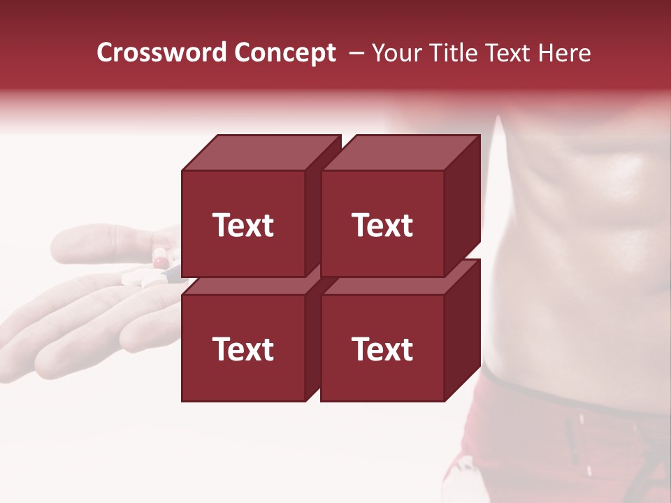 Muscular Man Muscular Supplements PowerPoint Template