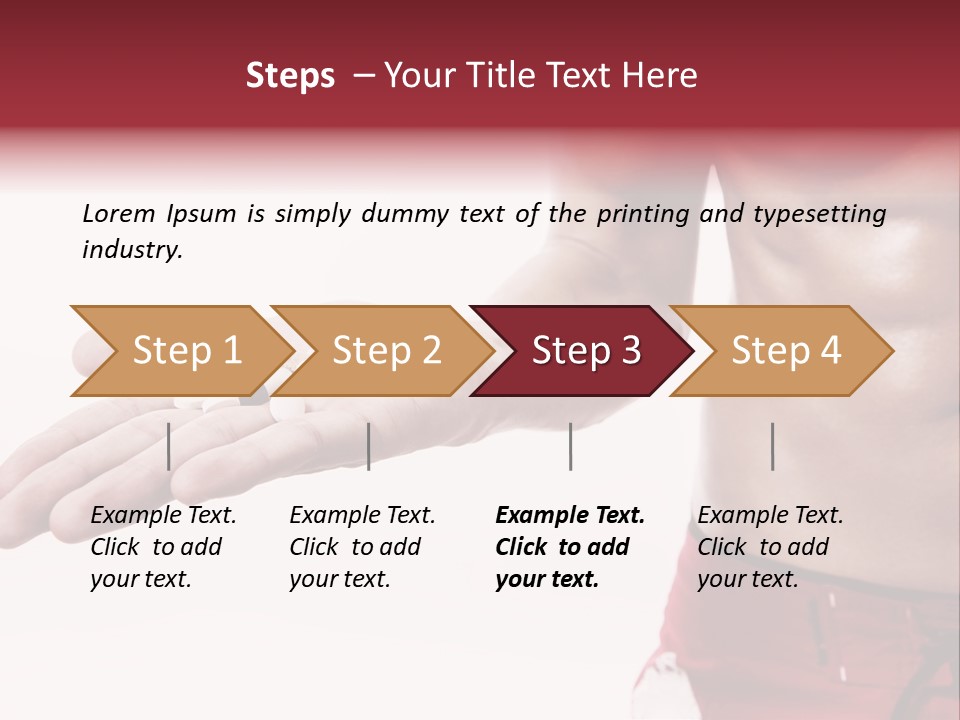 Muscular Man Muscular Supplements PowerPoint Template