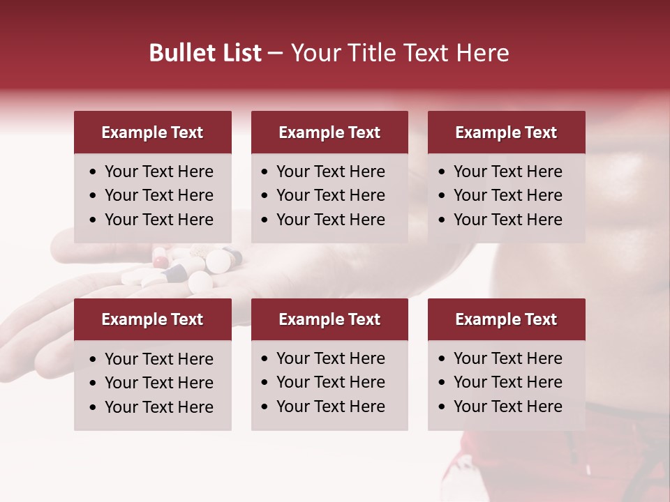 Muscular Man Muscular Supplements PowerPoint Template