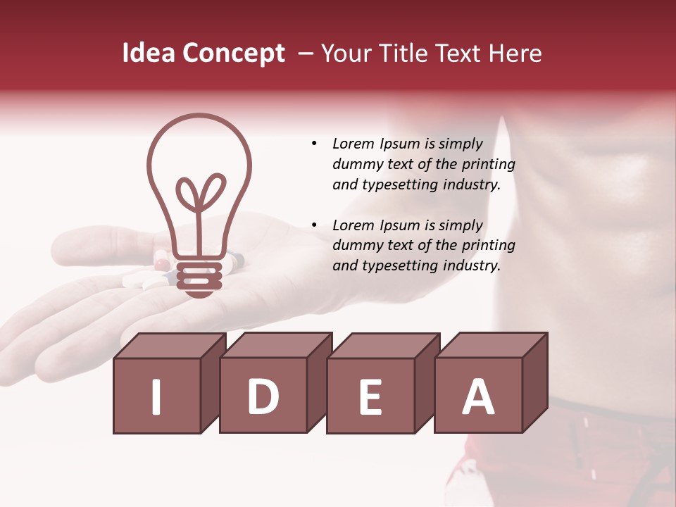 Muscular Man Muscular Supplements PowerPoint Template