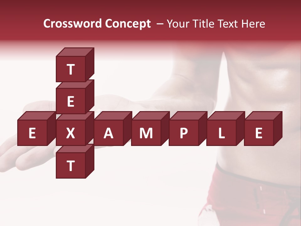 Muscular Man Muscular Supplements PowerPoint Template