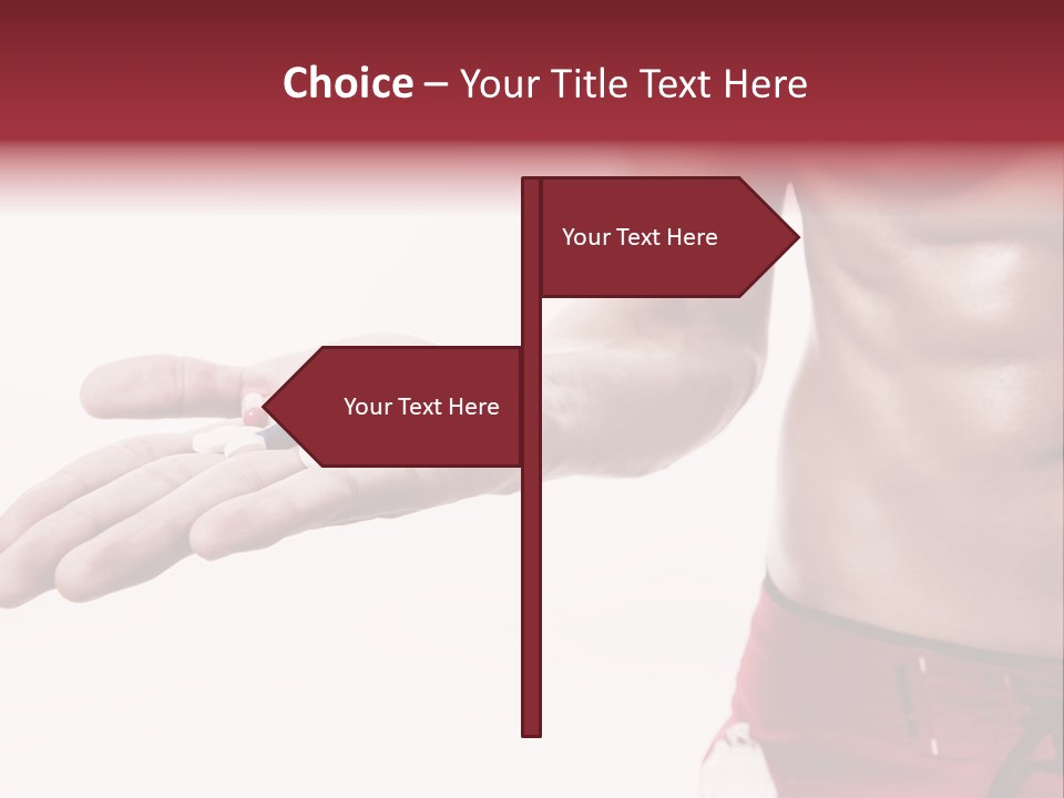 Muscular Man Muscular Supplements PowerPoint Template