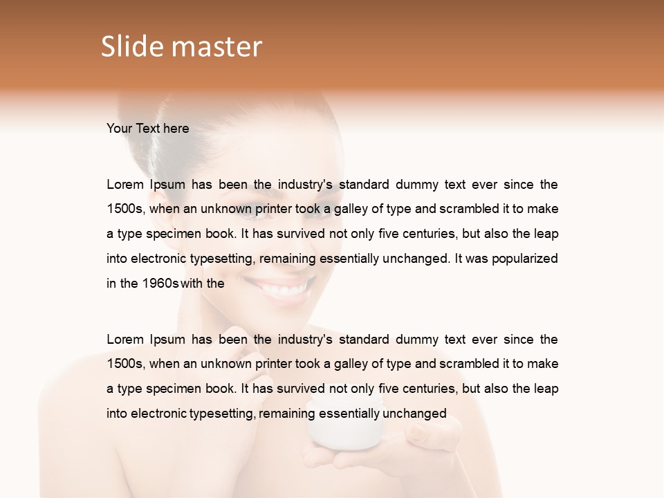 A Woman Holding A Jar Of Cream In Her Hand PowerPoint Template