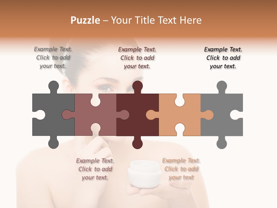 A Woman Holding A Jar Of Cream In Her Hand PowerPoint Template