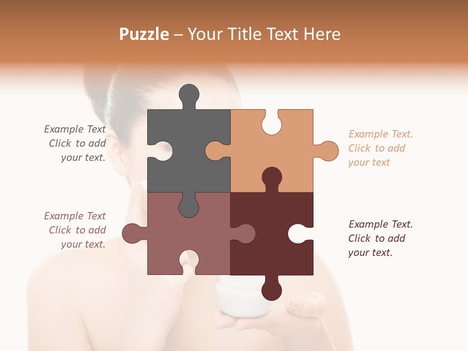 A Woman Holding A Jar Of Cream In Her Hand PowerPoint Template