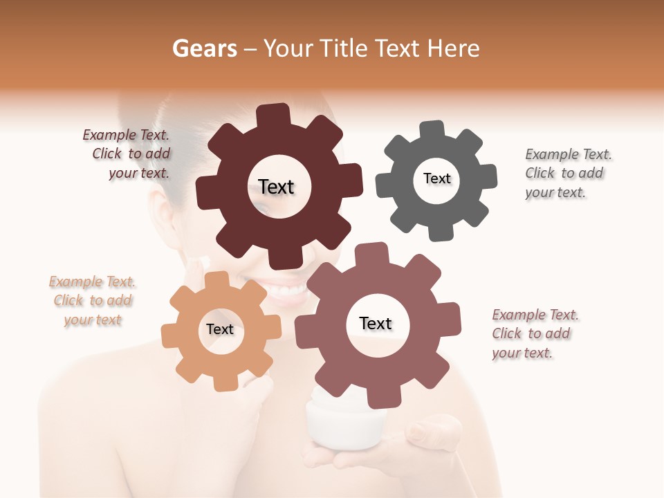 A Woman Holding A Jar Of Cream In Her Hand PowerPoint Template