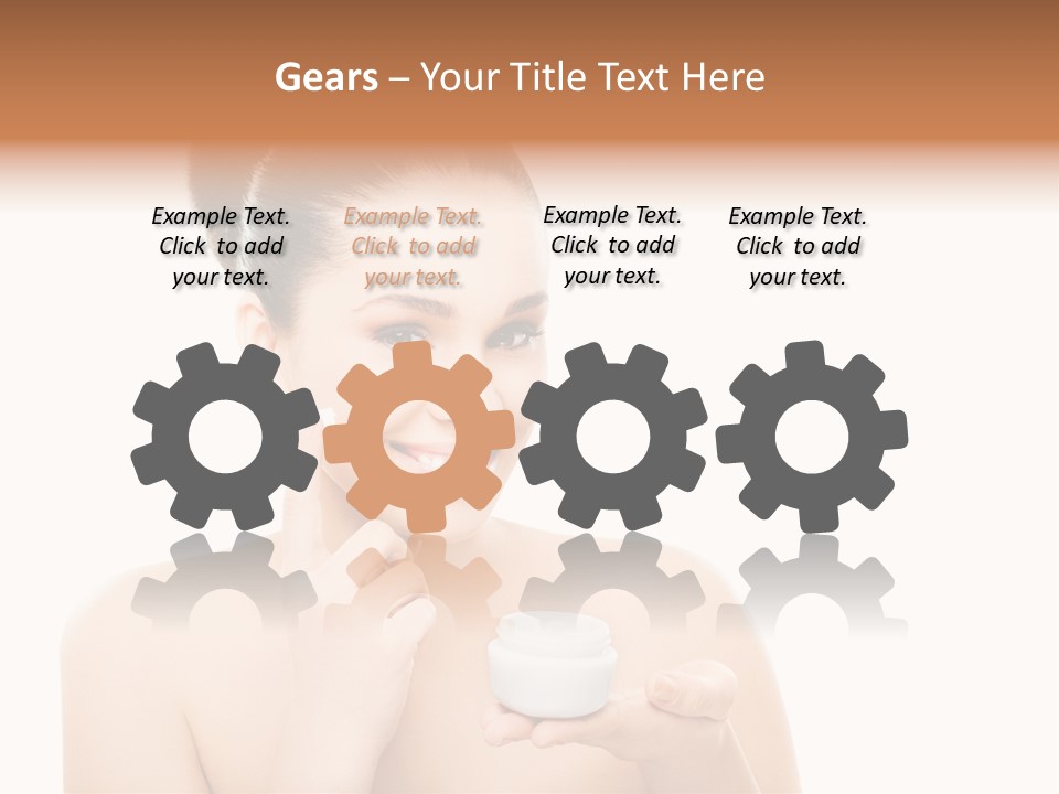 A Woman Holding A Jar Of Cream In Her Hand PowerPoint Template