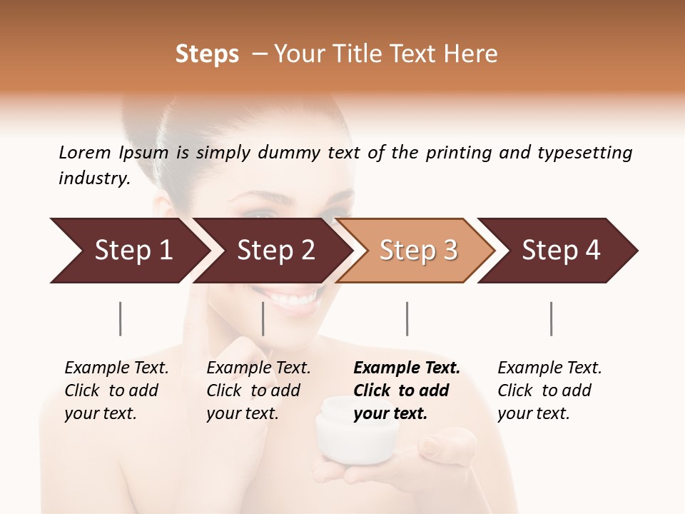 A Woman Holding A Jar Of Cream In Her Hand PowerPoint Template
