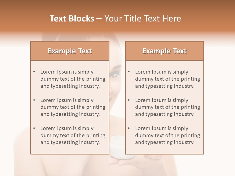 A Woman Holding A Jar Of Cream In Her Hand PowerPoint Template