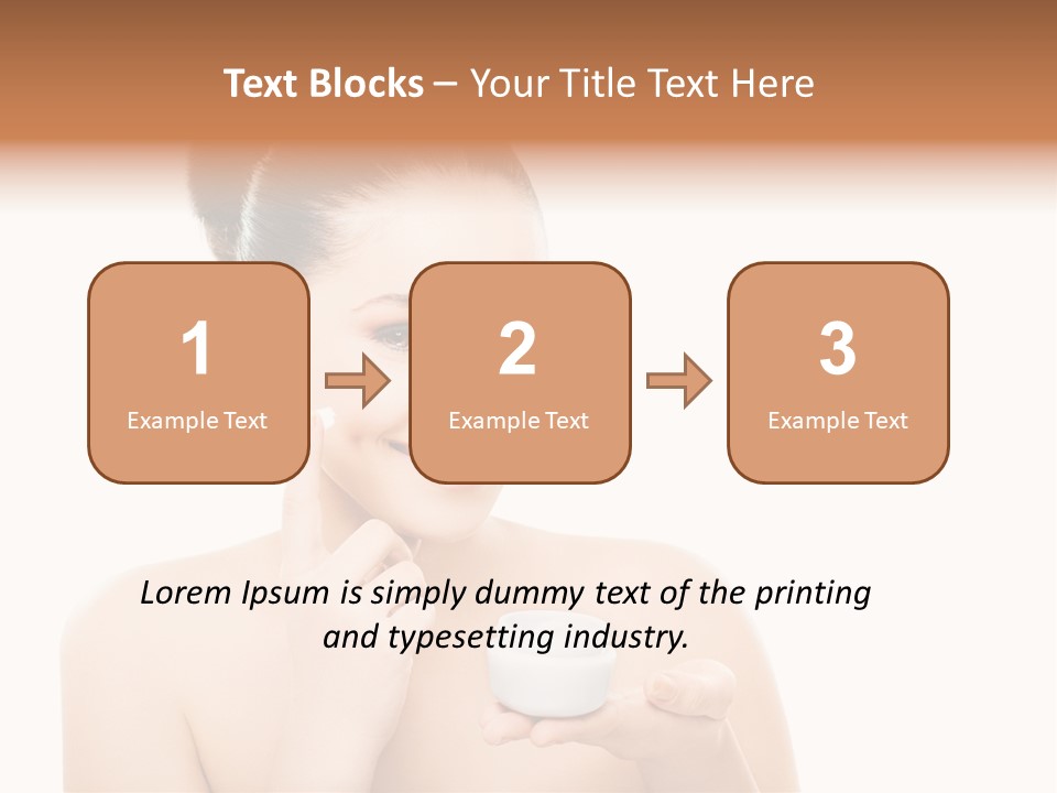 A Woman Holding A Jar Of Cream In Her Hand PowerPoint Template