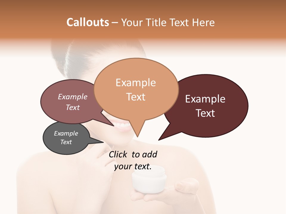 A Woman Holding A Jar Of Cream In Her Hand PowerPoint Template