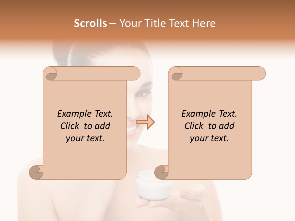 A Woman Holding A Jar Of Cream In Her Hand PowerPoint Template