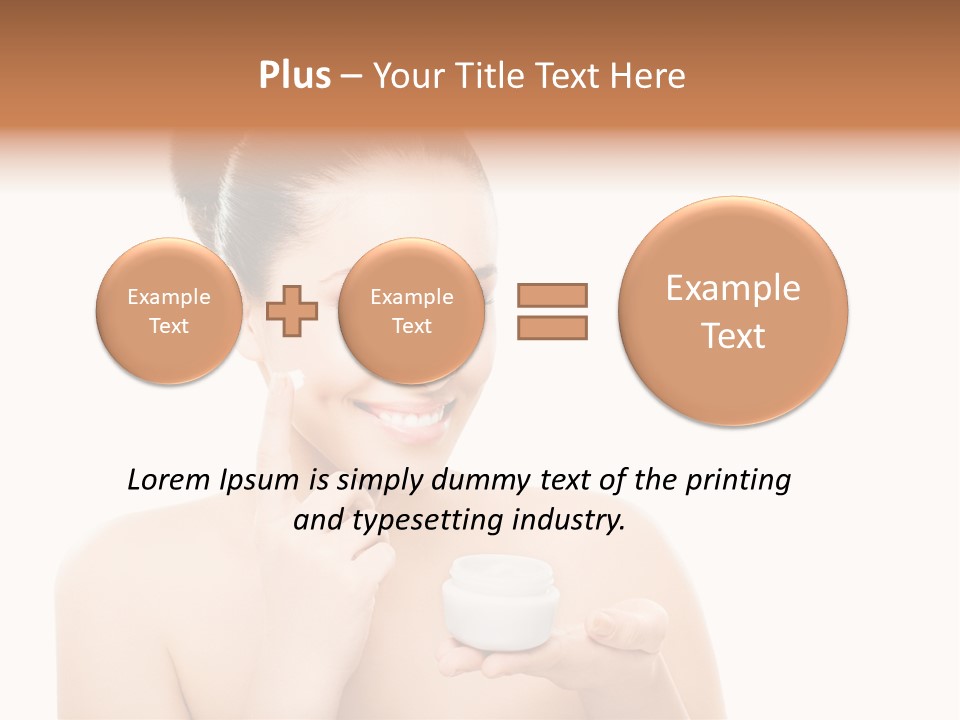 A Woman Holding A Jar Of Cream In Her Hand PowerPoint Template