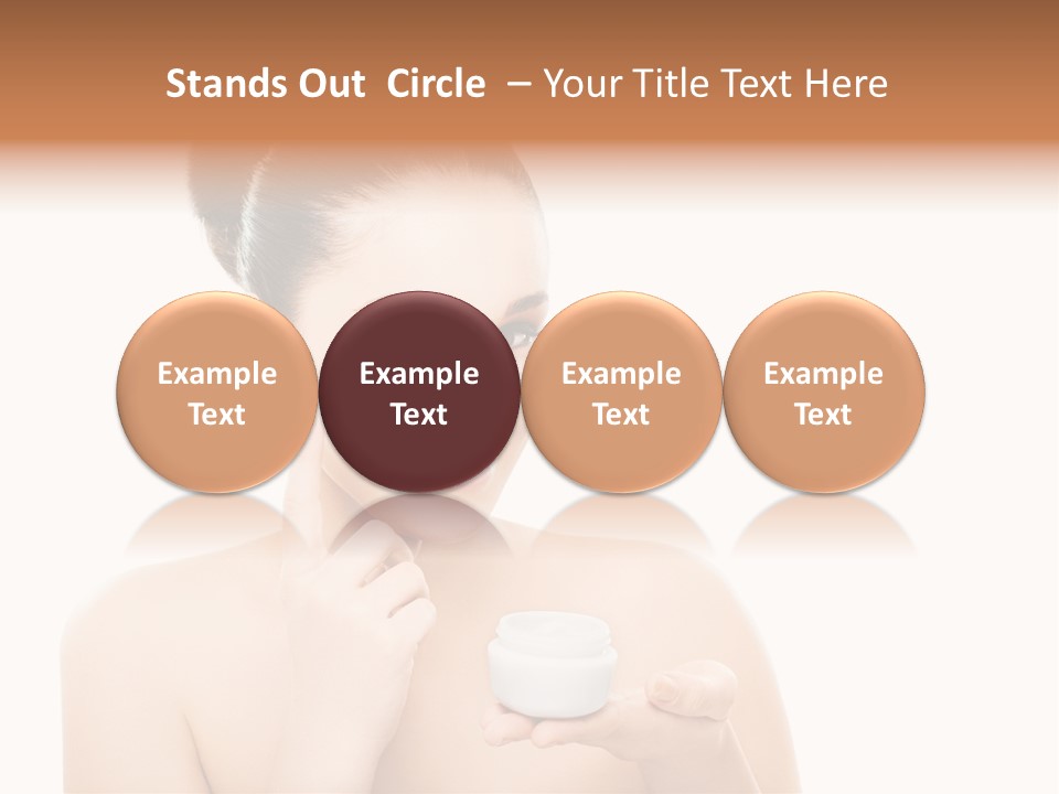 A Woman Holding A Jar Of Cream In Her Hand PowerPoint Template