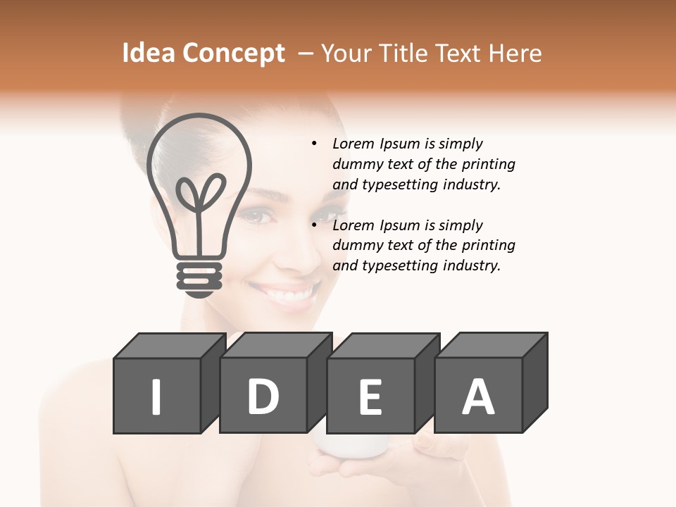 A Woman Holding A Jar Of Cream In Her Hand PowerPoint Template