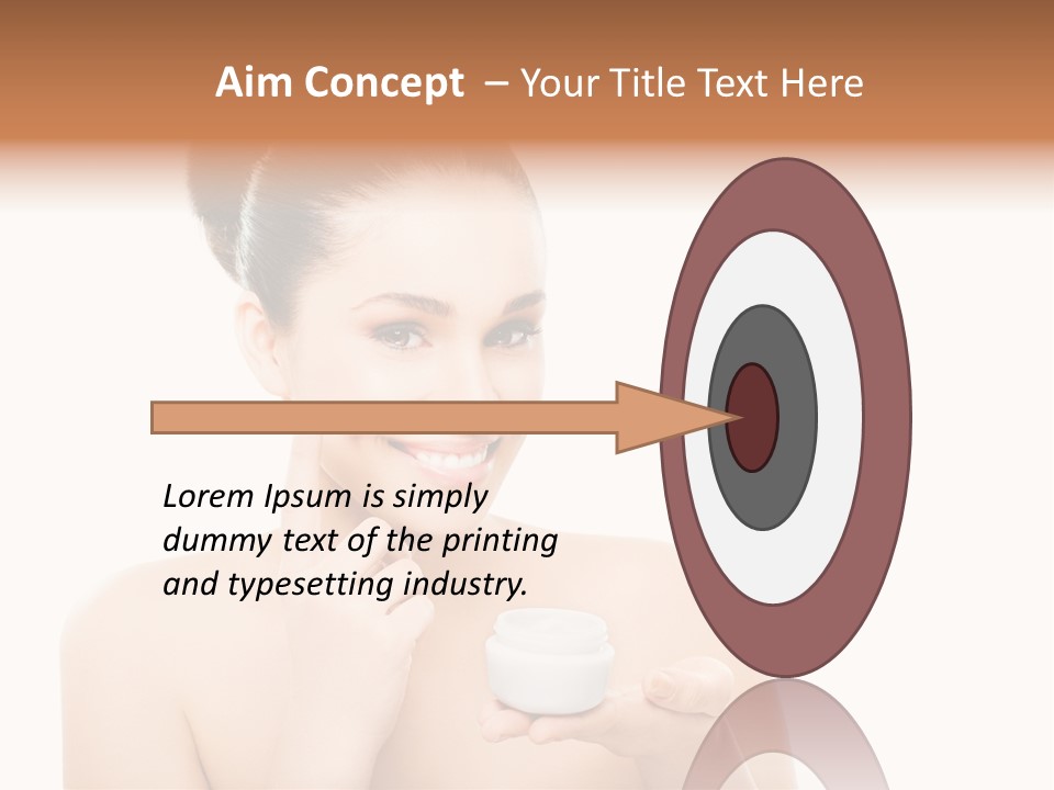 A Woman Holding A Jar Of Cream In Her Hand PowerPoint Template