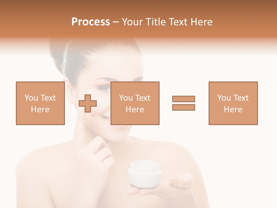 A Woman Holding A Jar Of Cream In Her Hand PowerPoint Template