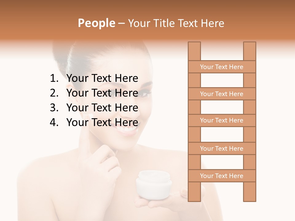 A Woman Holding A Jar Of Cream In Her Hand PowerPoint Template