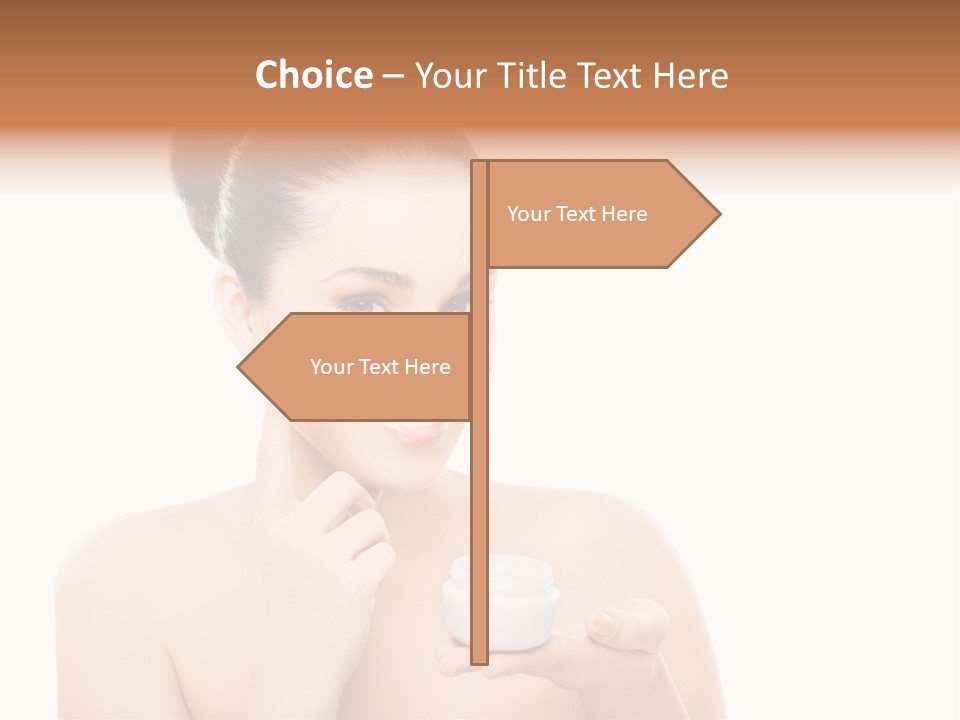 A Woman Holding A Jar Of Cream In Her Hand PowerPoint Template