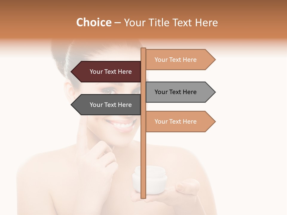 A Woman Holding A Jar Of Cream In Her Hand PowerPoint Template