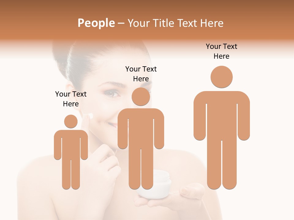 A Woman Holding A Jar Of Cream In Her Hand PowerPoint Template