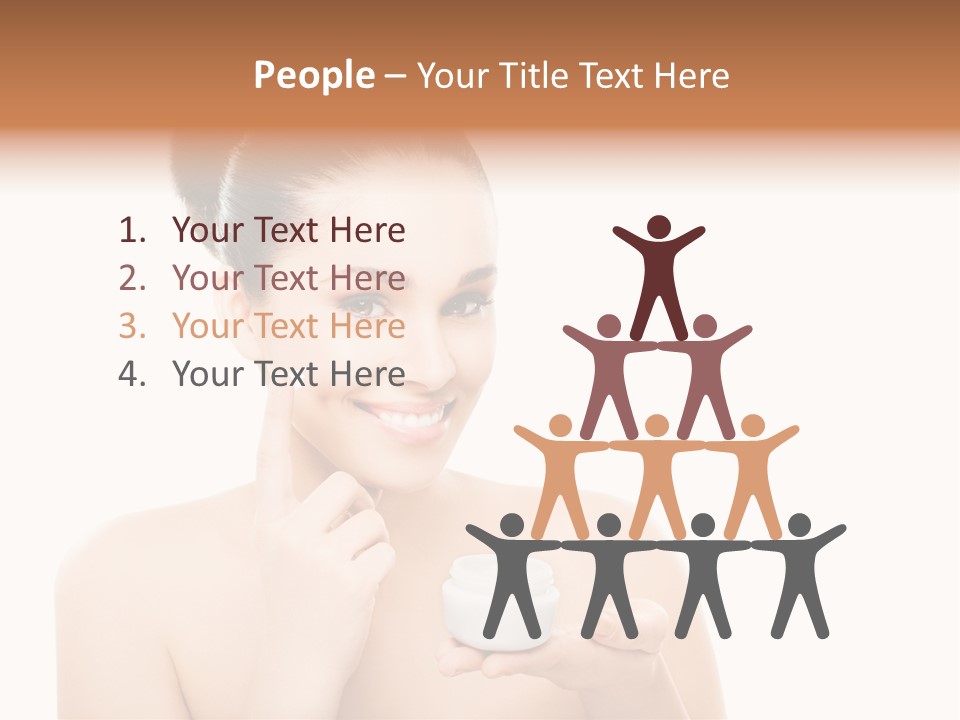 A Woman Holding A Jar Of Cream In Her Hand PowerPoint Template