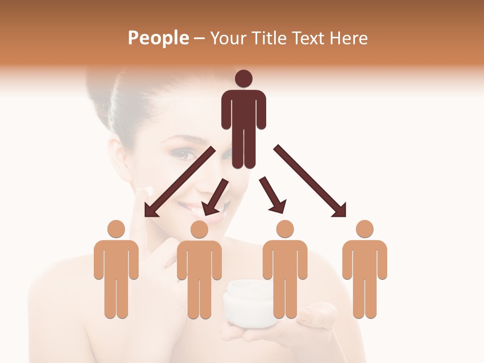 A Woman Holding A Jar Of Cream In Her Hand PowerPoint Template