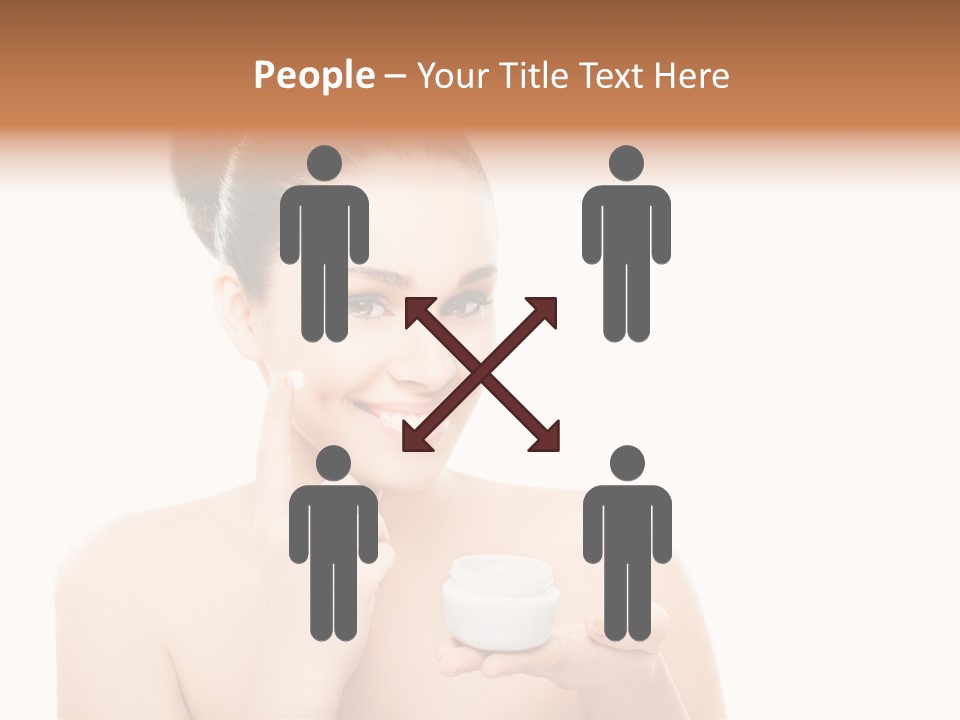 A Woman Holding A Jar Of Cream In Her Hand PowerPoint Template