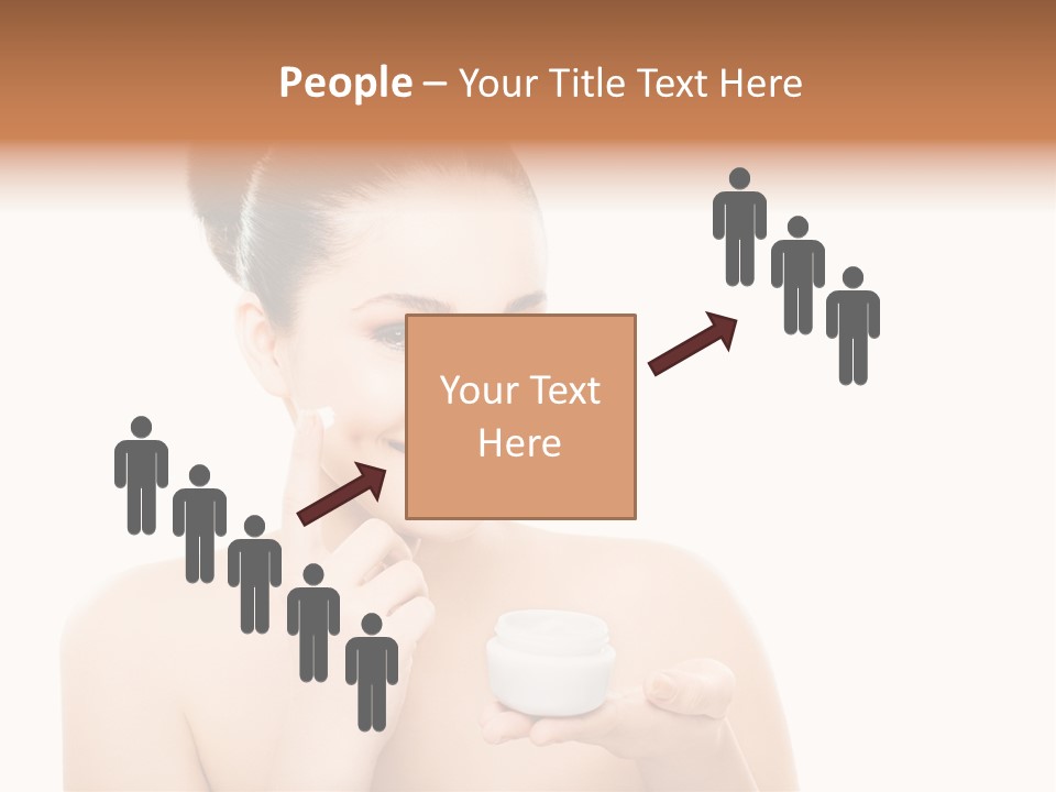 A Woman Holding A Jar Of Cream In Her Hand PowerPoint Template