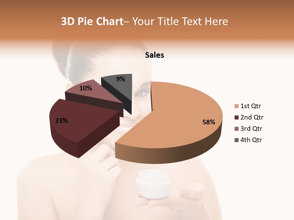 A Woman Holding A Jar Of Cream In Her Hand PowerPoint Template