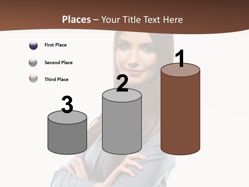 Looking Smile Lady PowerPoint Template
