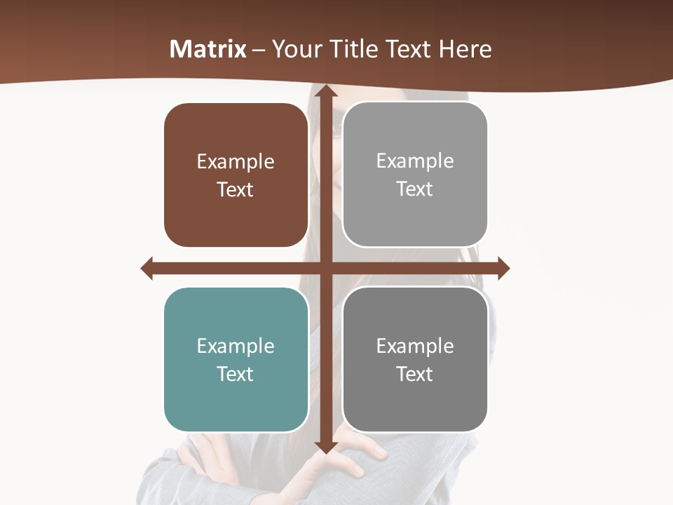 Looking Smile Lady PowerPoint Template