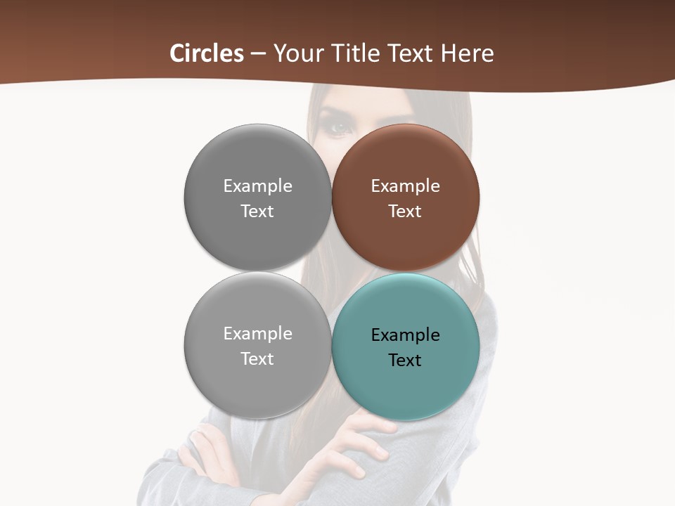 Looking Smile Lady PowerPoint Template